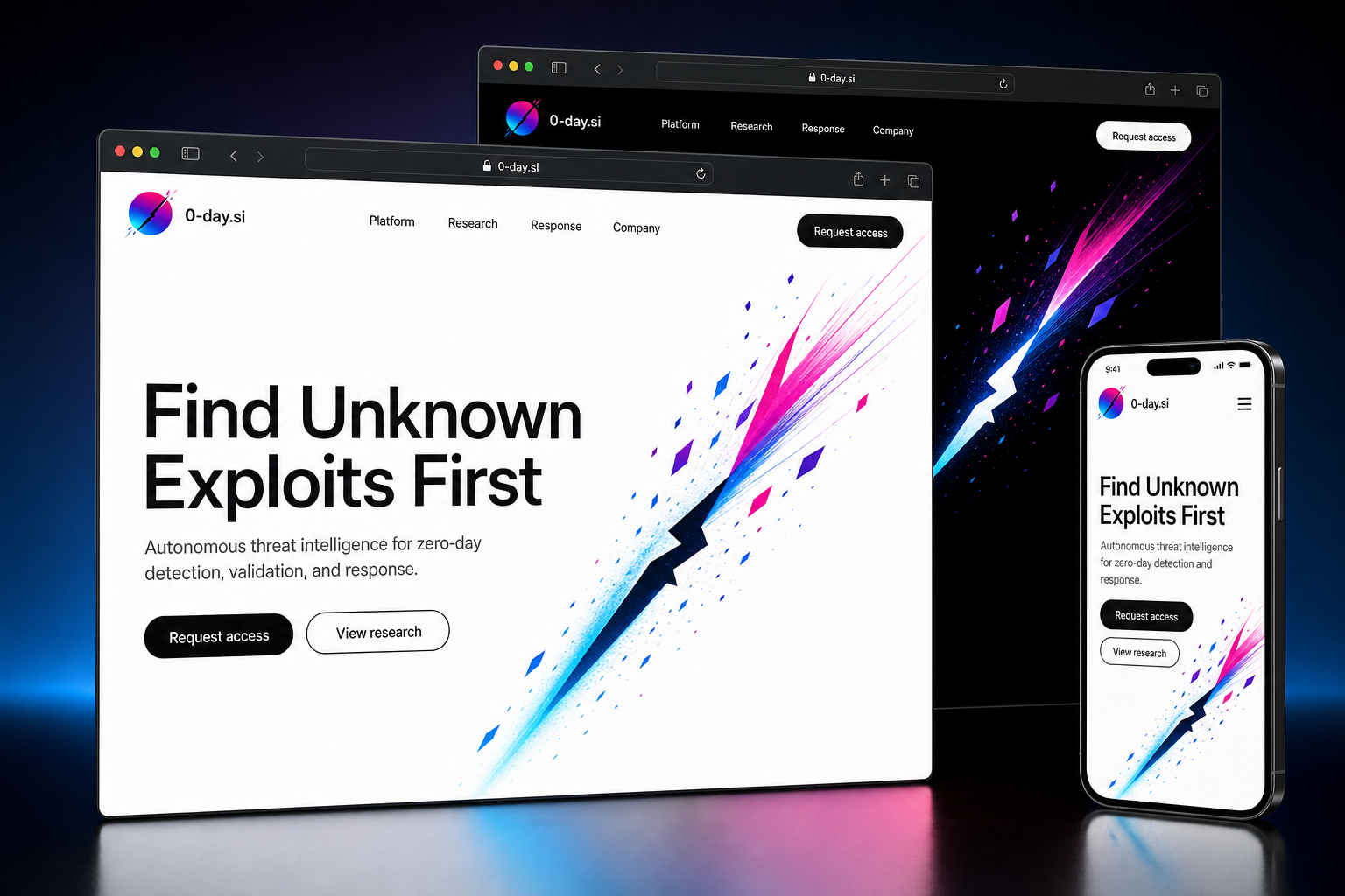 0-day.si website concept preview