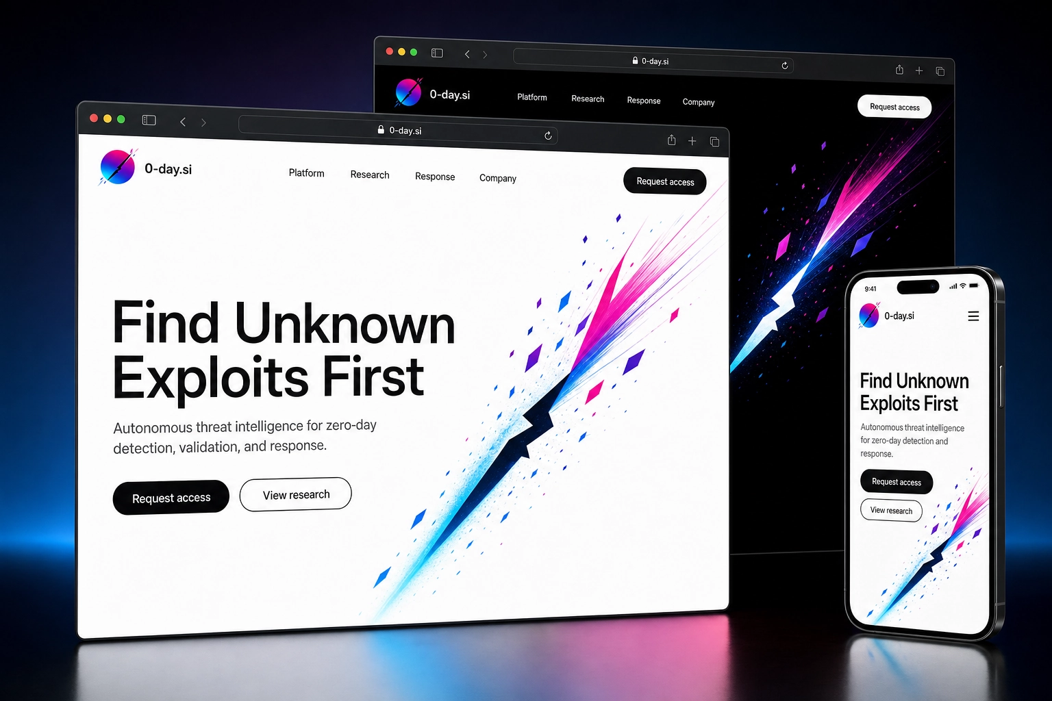 0-day.si website concept preview