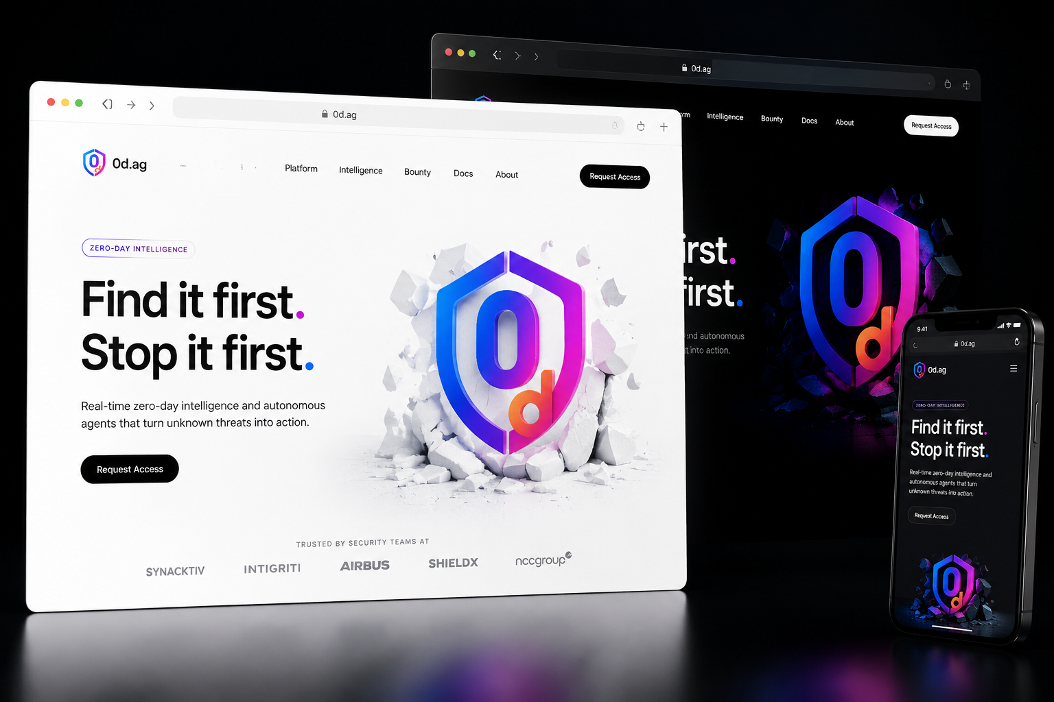 0d.ag website concept preview enlarged