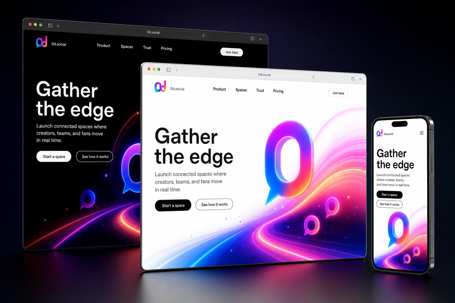0d.social website concept preview