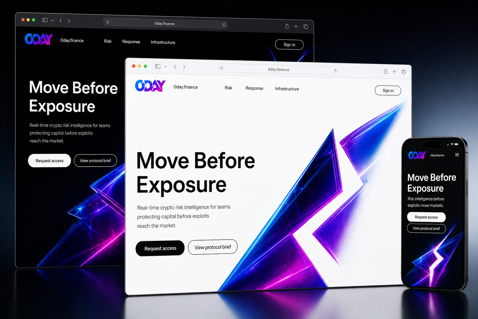 0day.finance website concept preview enlarged