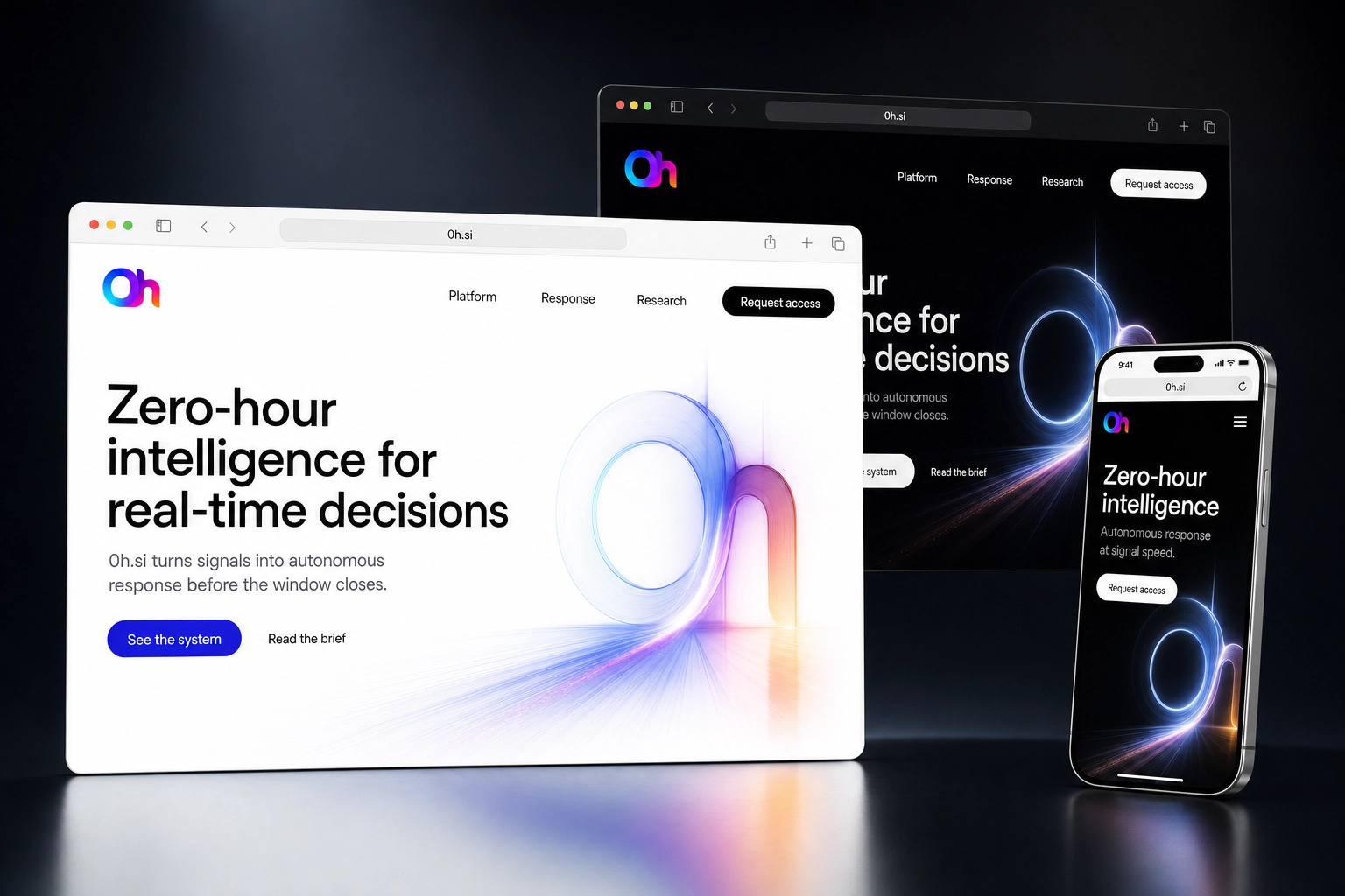 0h.si website concept preview