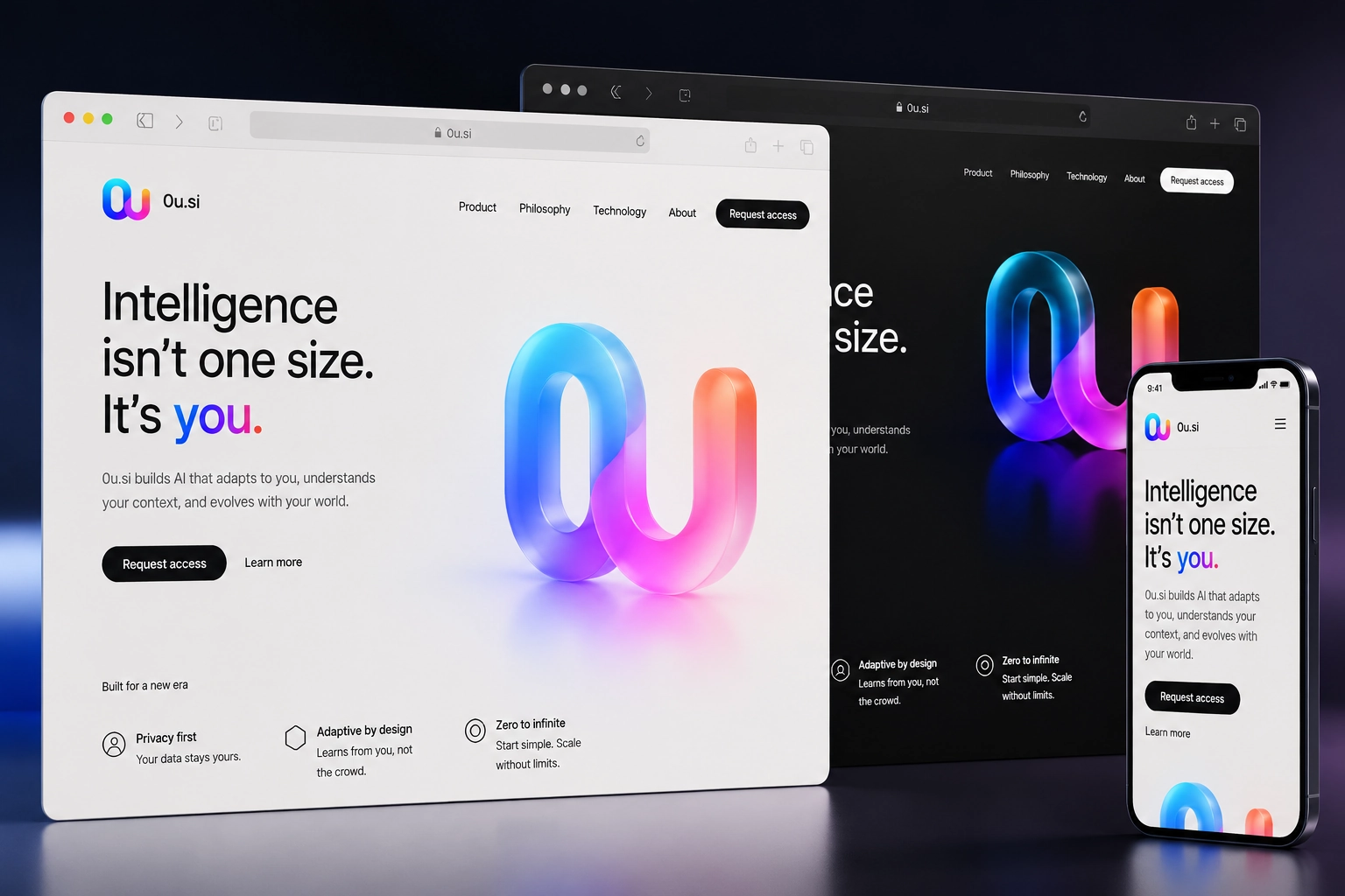 0u.si website concept preview