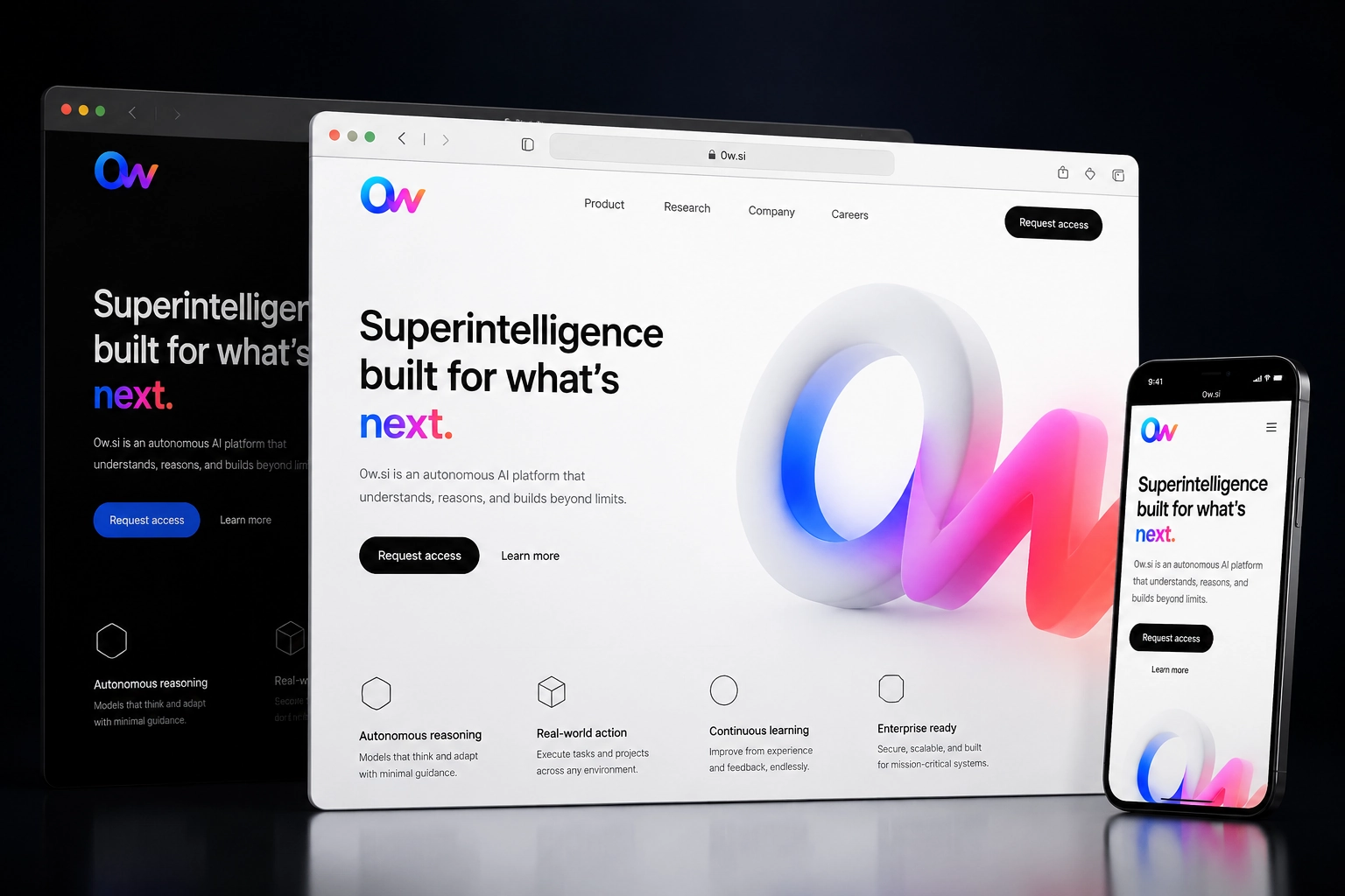 0w.si website concept preview