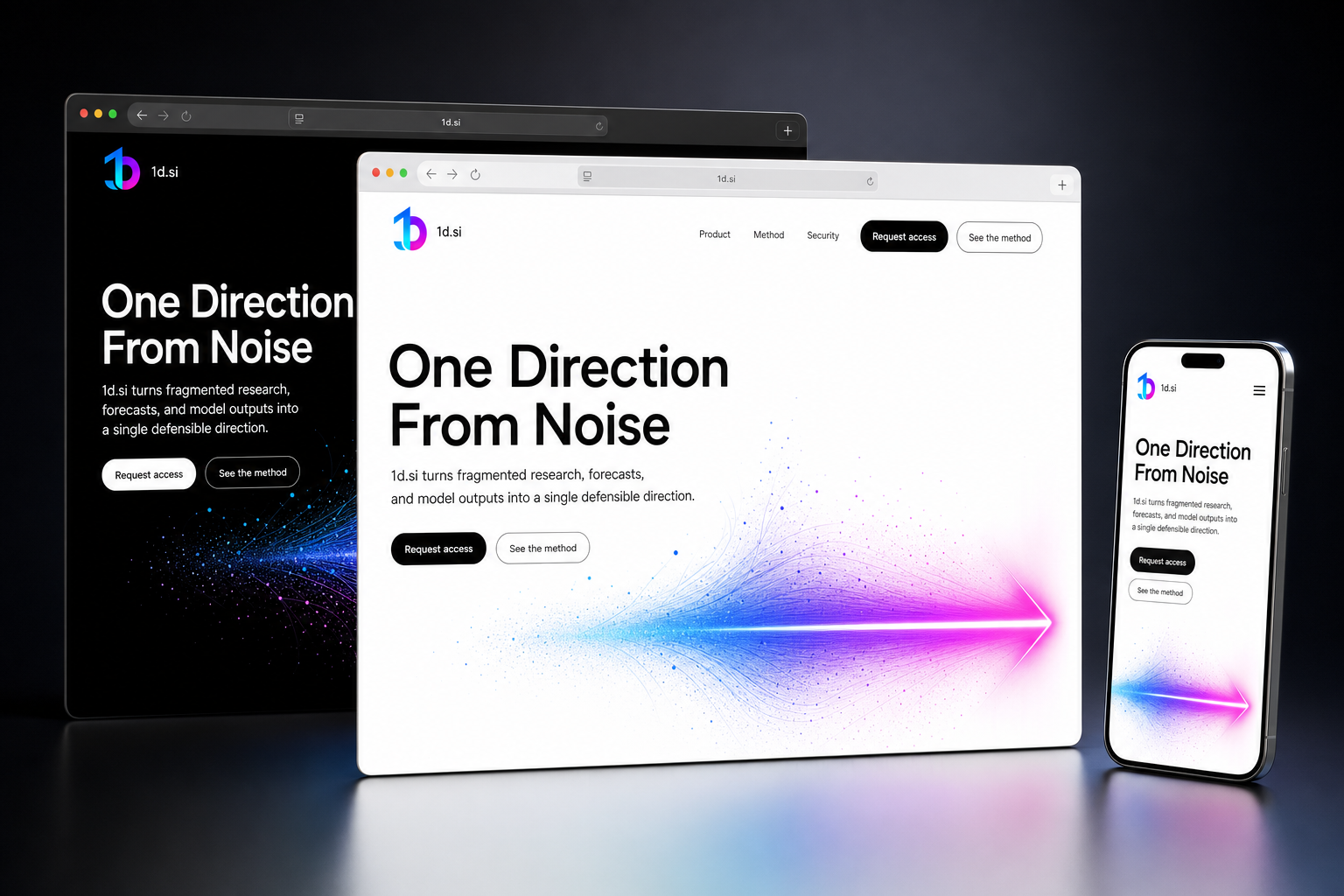 1d.si website concept preview enlarged