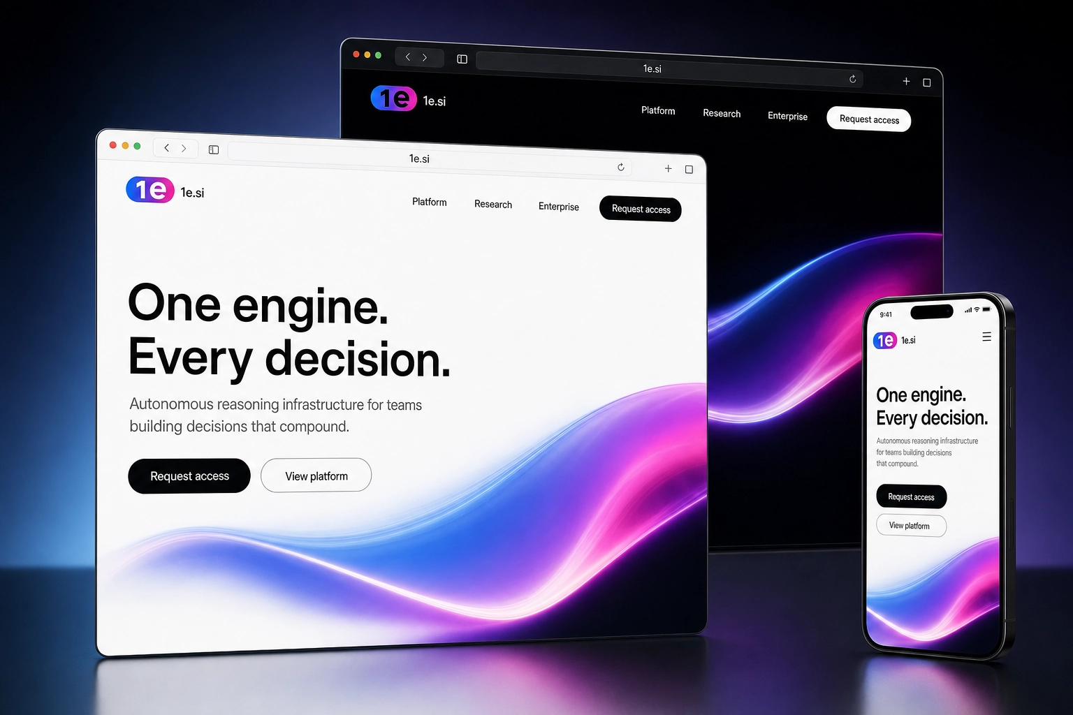 1e.si website concept preview