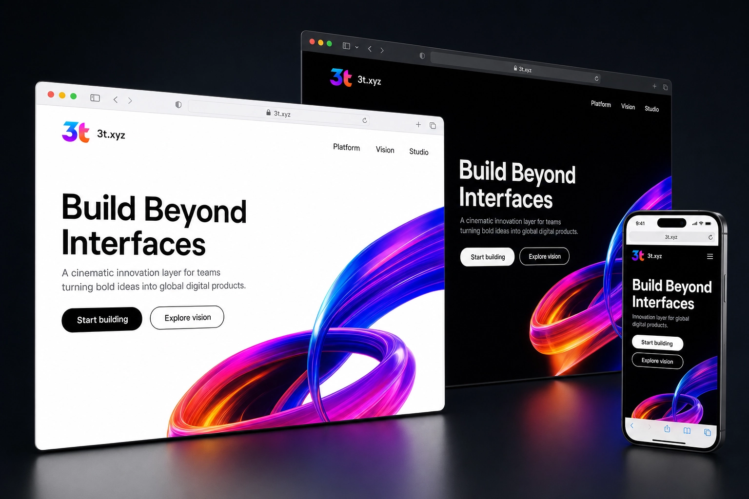 3t.xyz website concept preview
