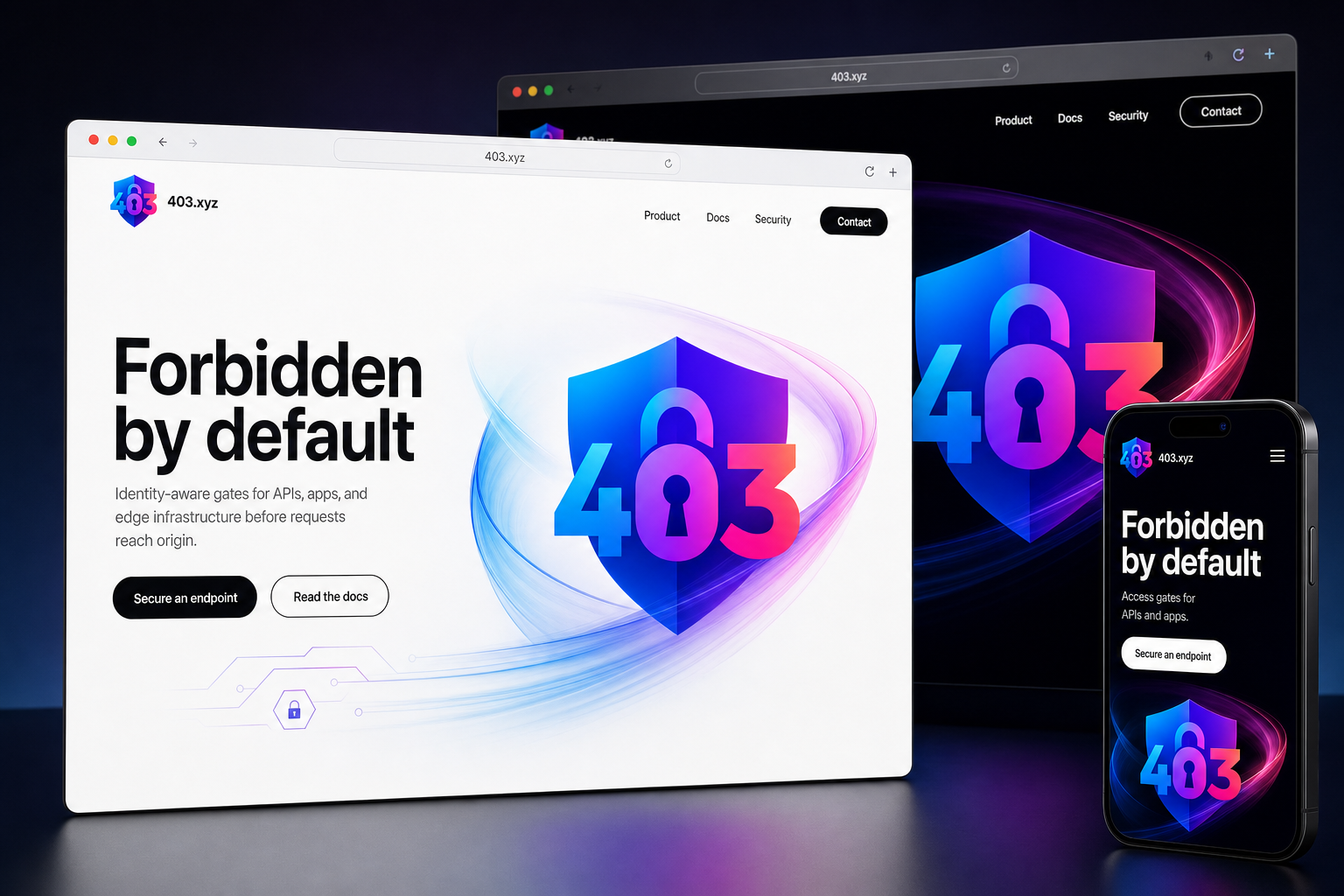 403.xyz website concept preview