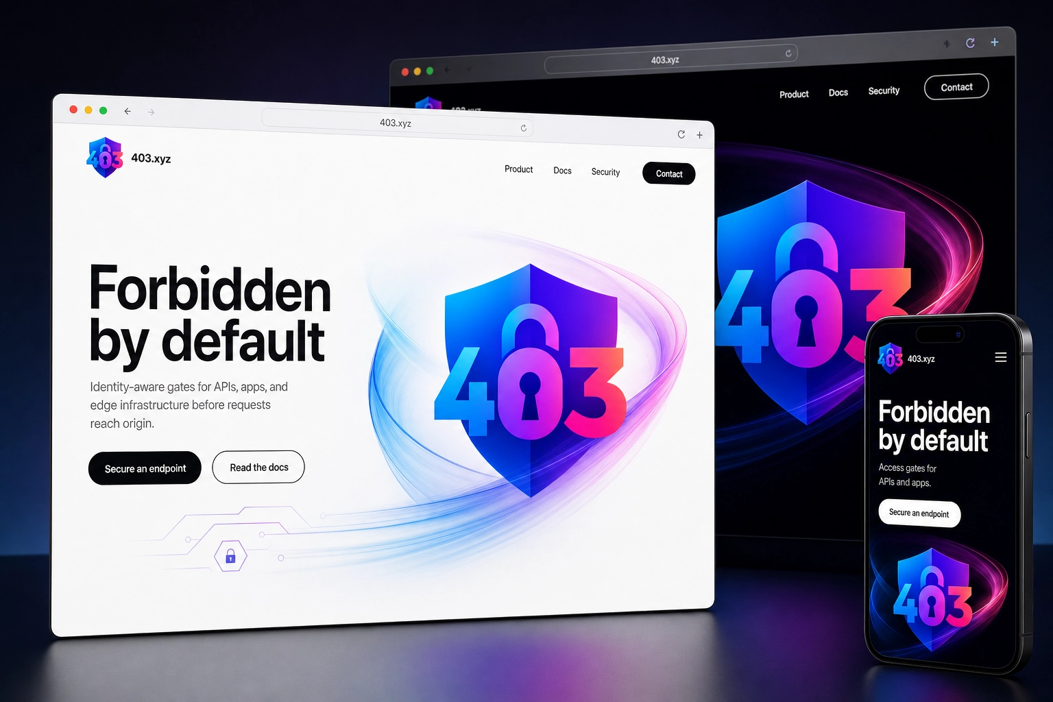 403.xyz website concept preview