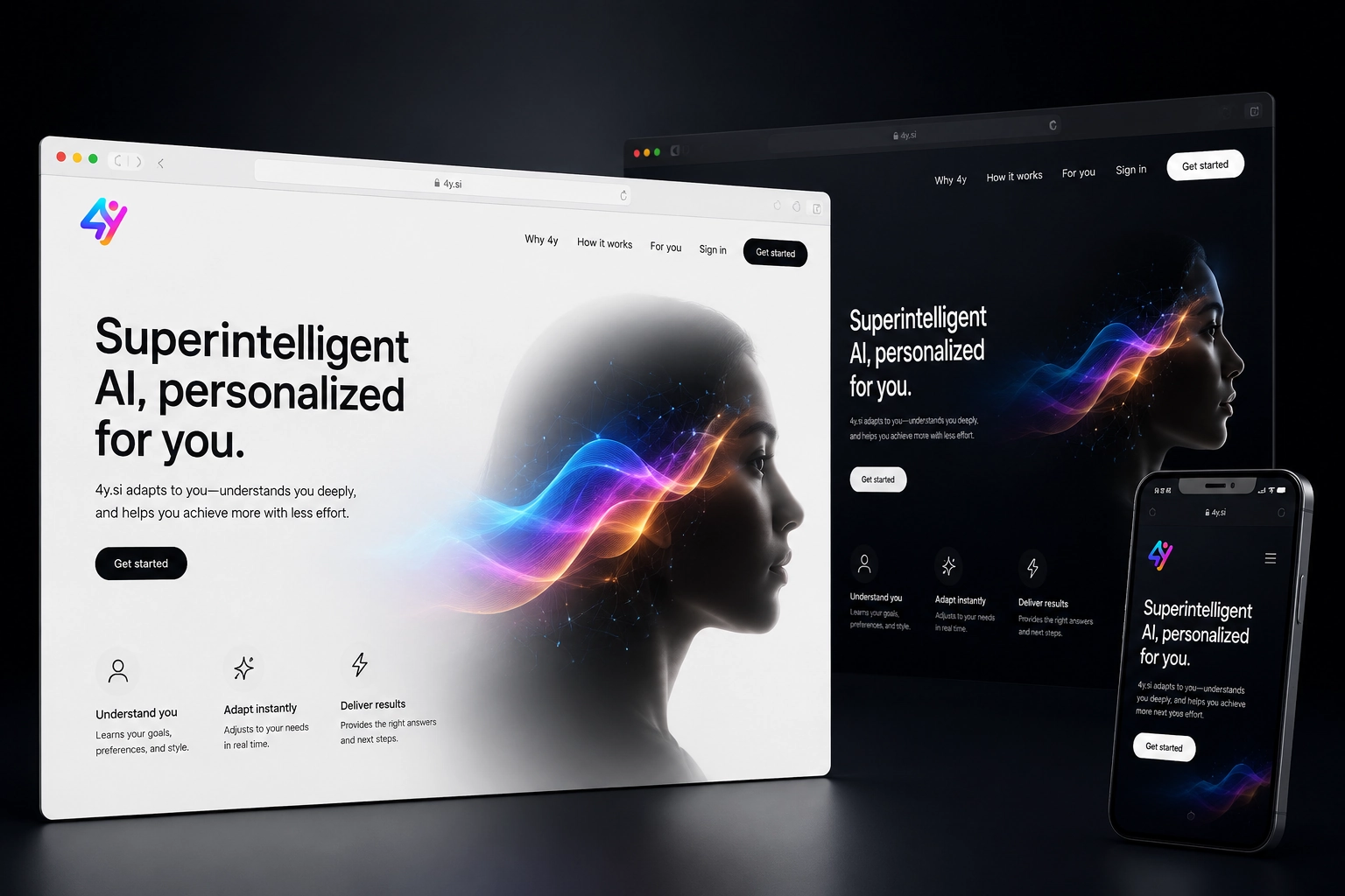 4y.si website concept preview