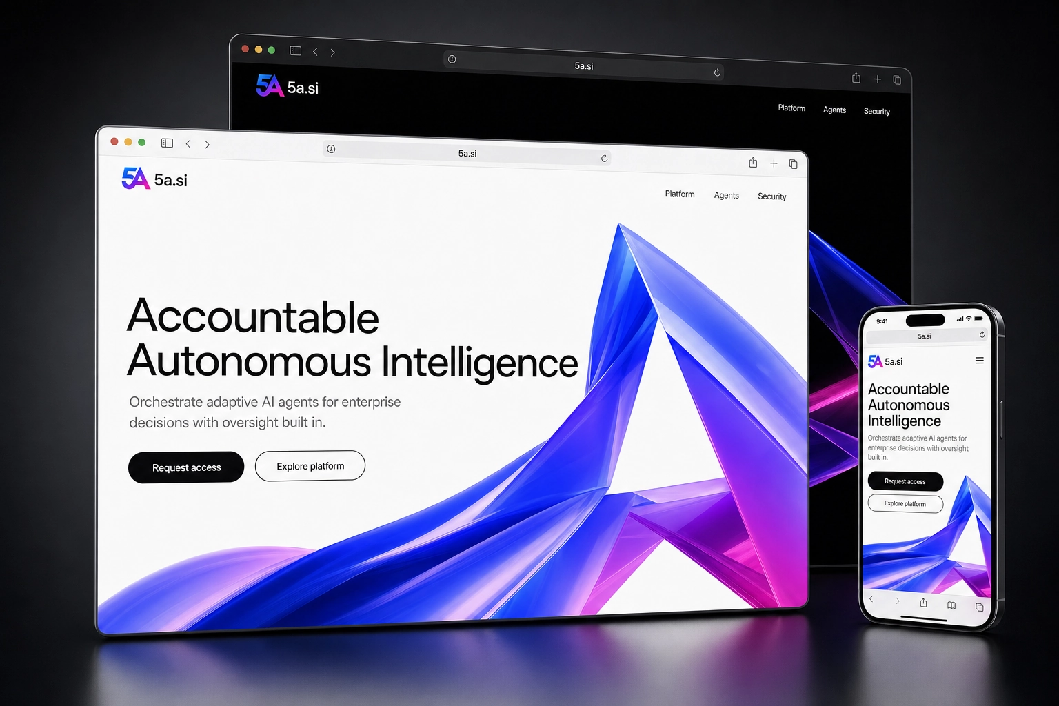 5a.si website concept preview