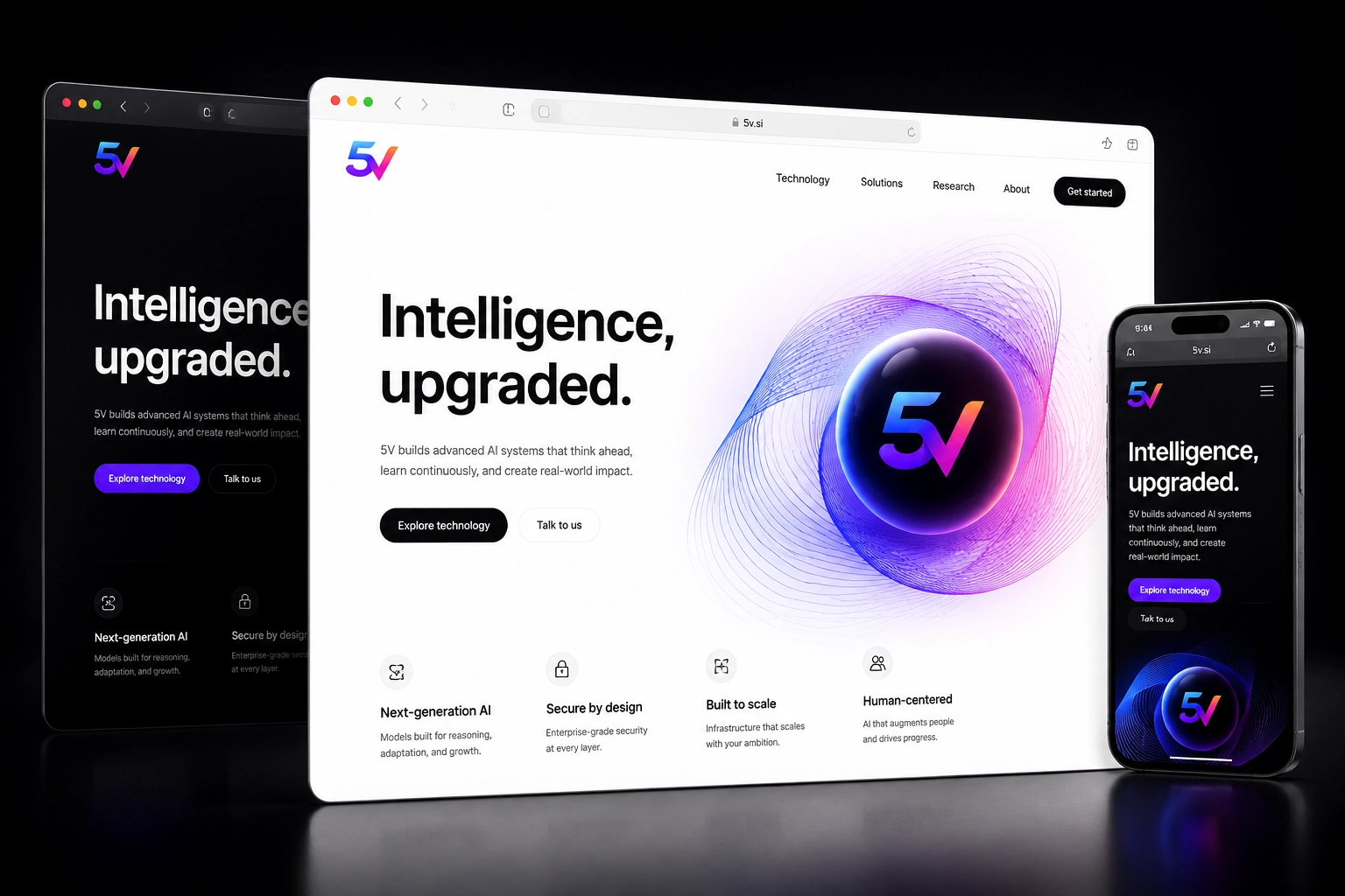 5v.si website concept preview