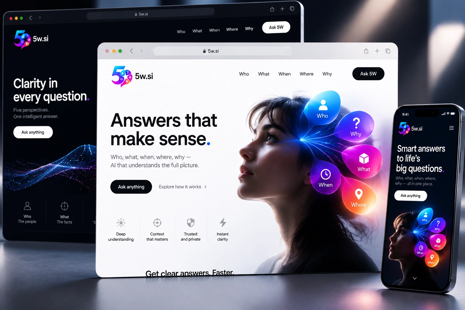 5w.si website concept preview