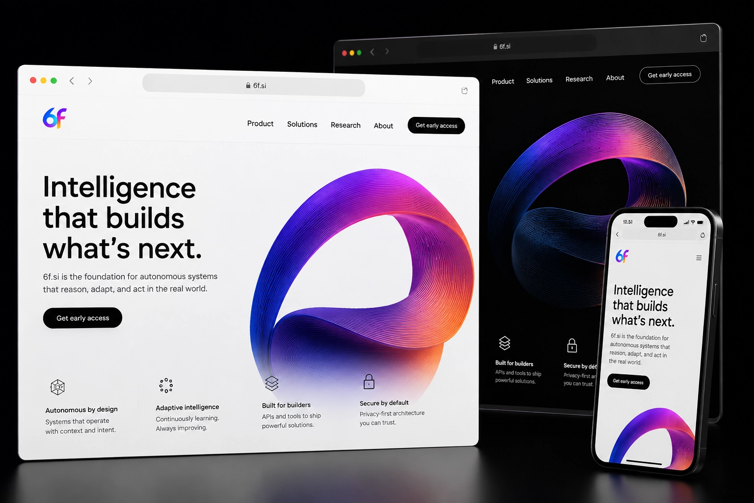 6f.si website concept preview