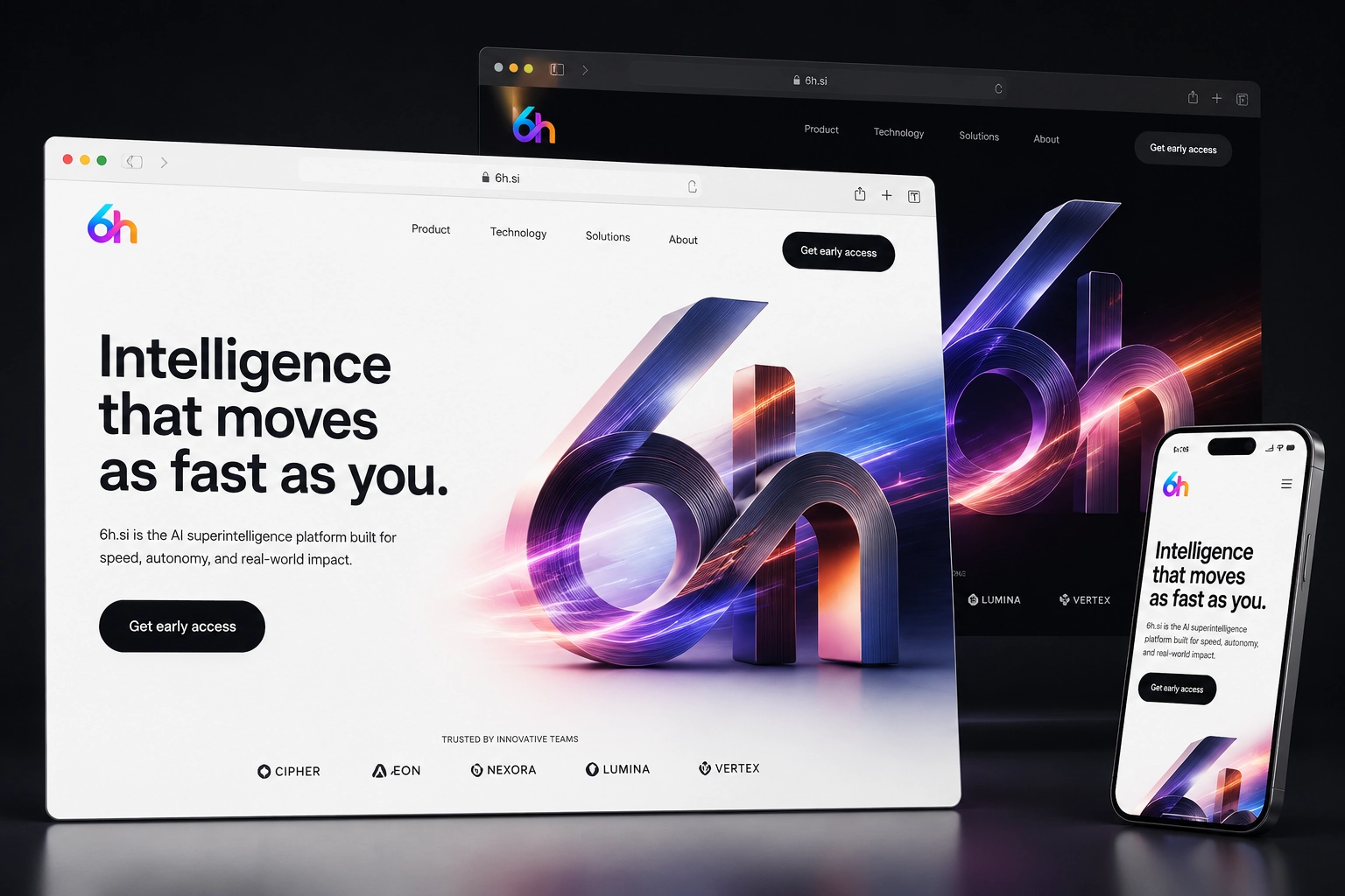 6h.si website concept preview