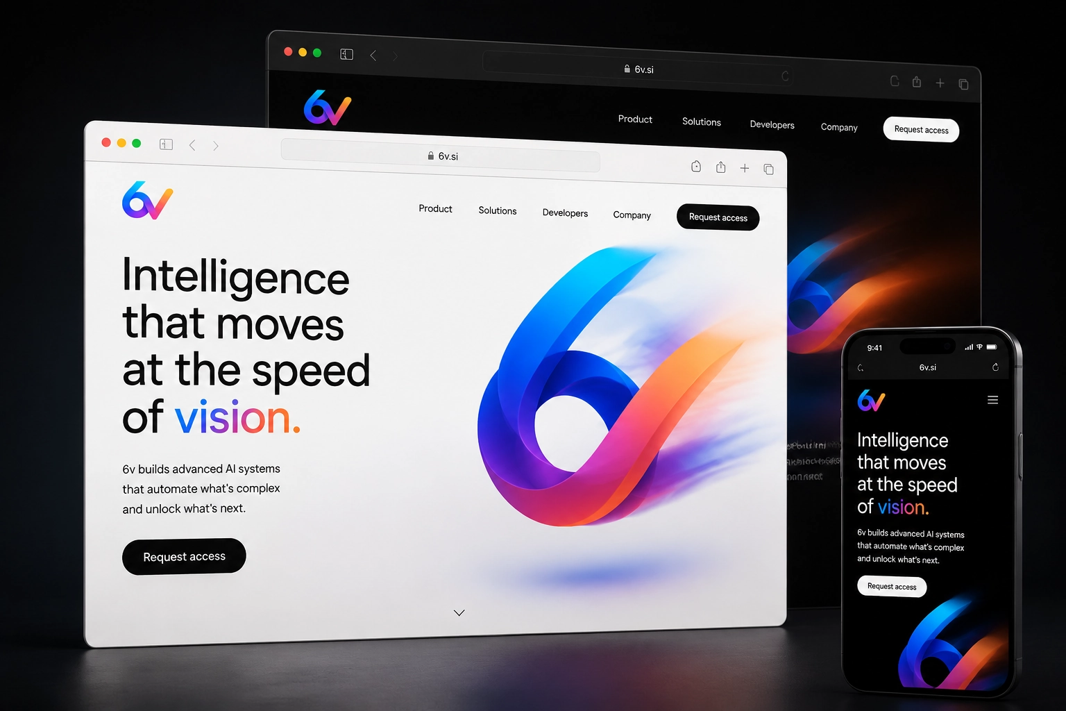 6v.si website concept preview