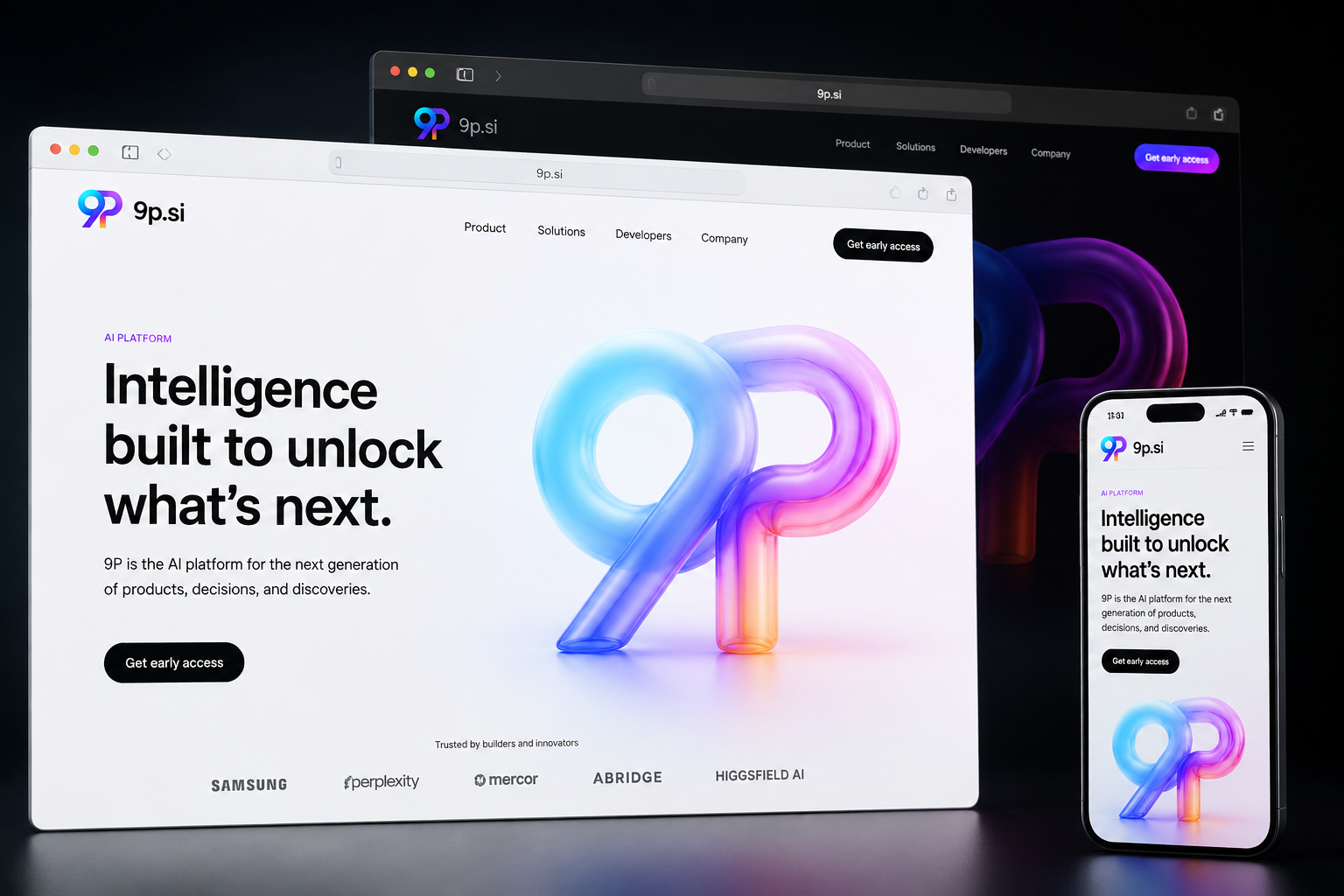 9p.si website concept preview