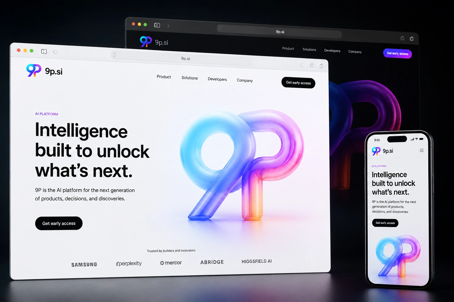 9p.si website concept preview