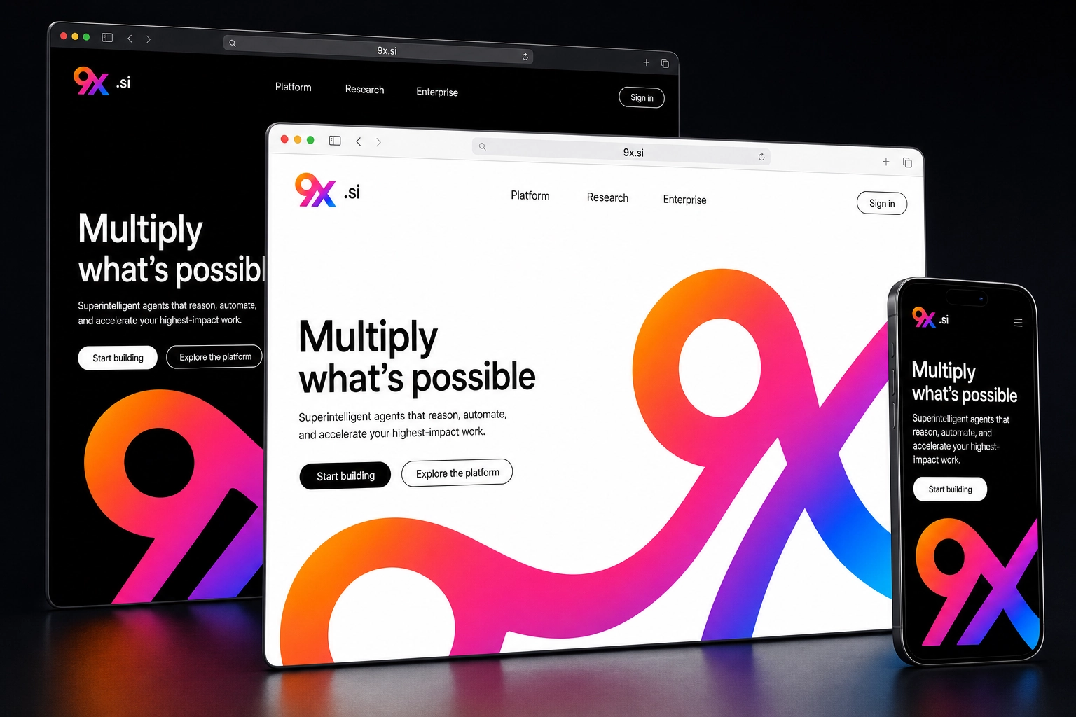 9x.si website concept preview