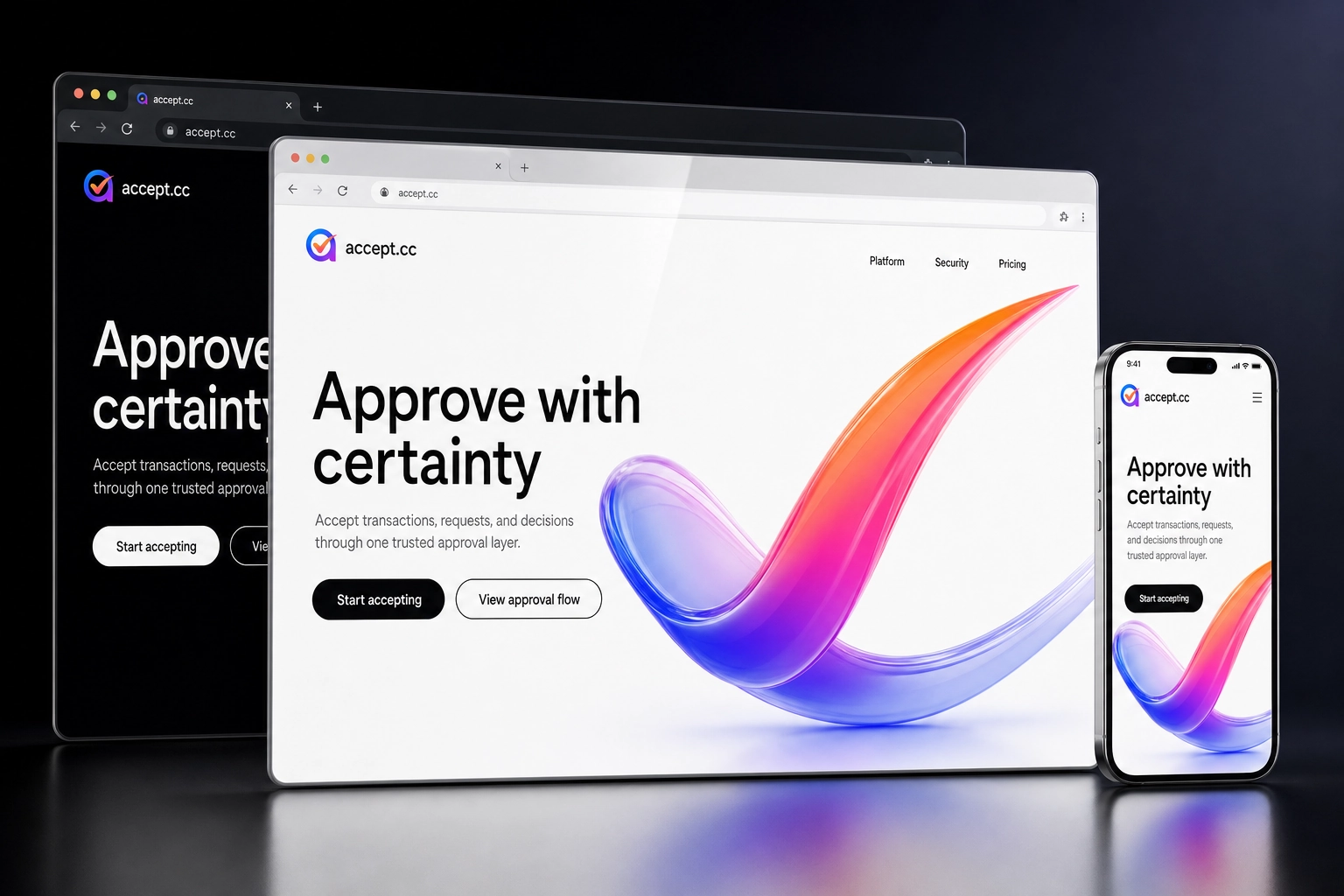 accept.cc website concept preview