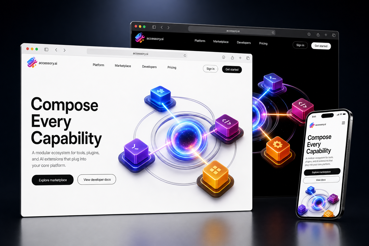 accessory.si website concept preview