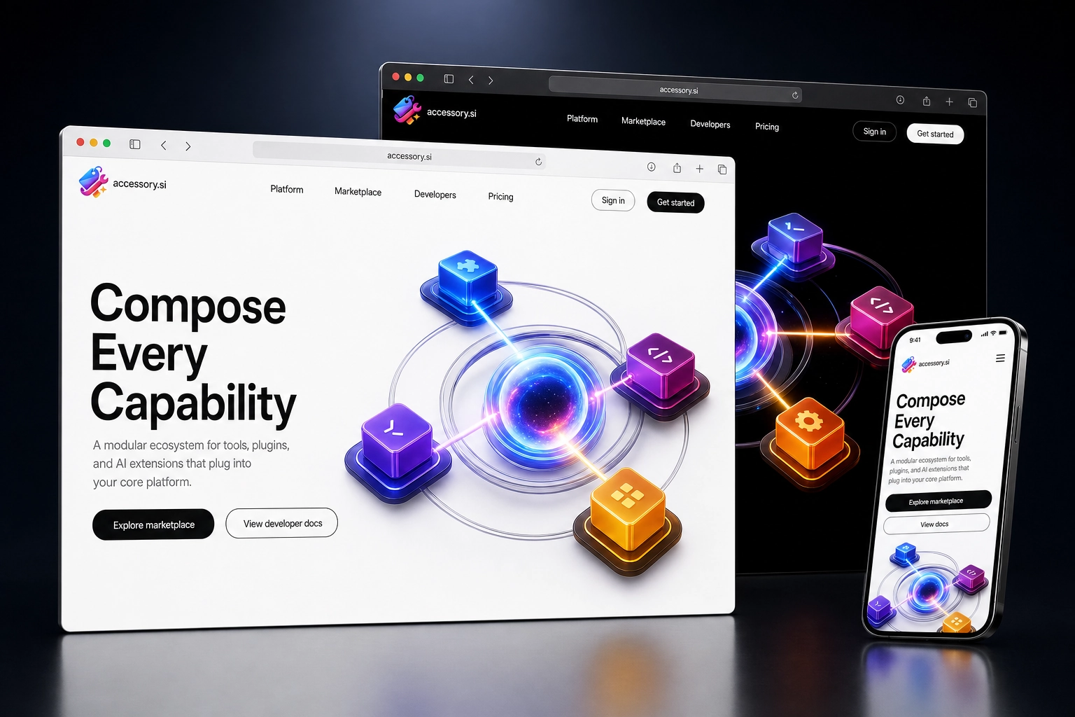 accessory.si website concept preview