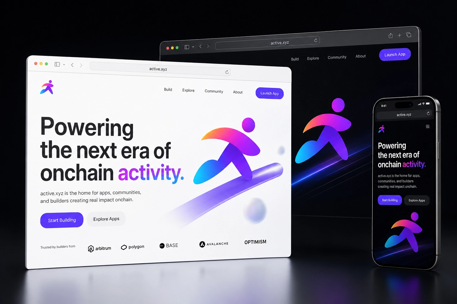 active.xyz website concept preview