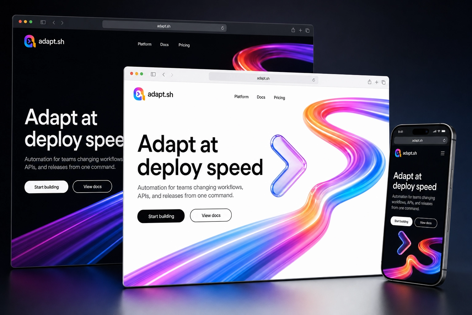 adapt.sh website concept preview