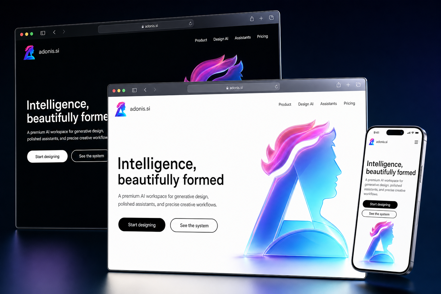 adonis.si website concept preview
