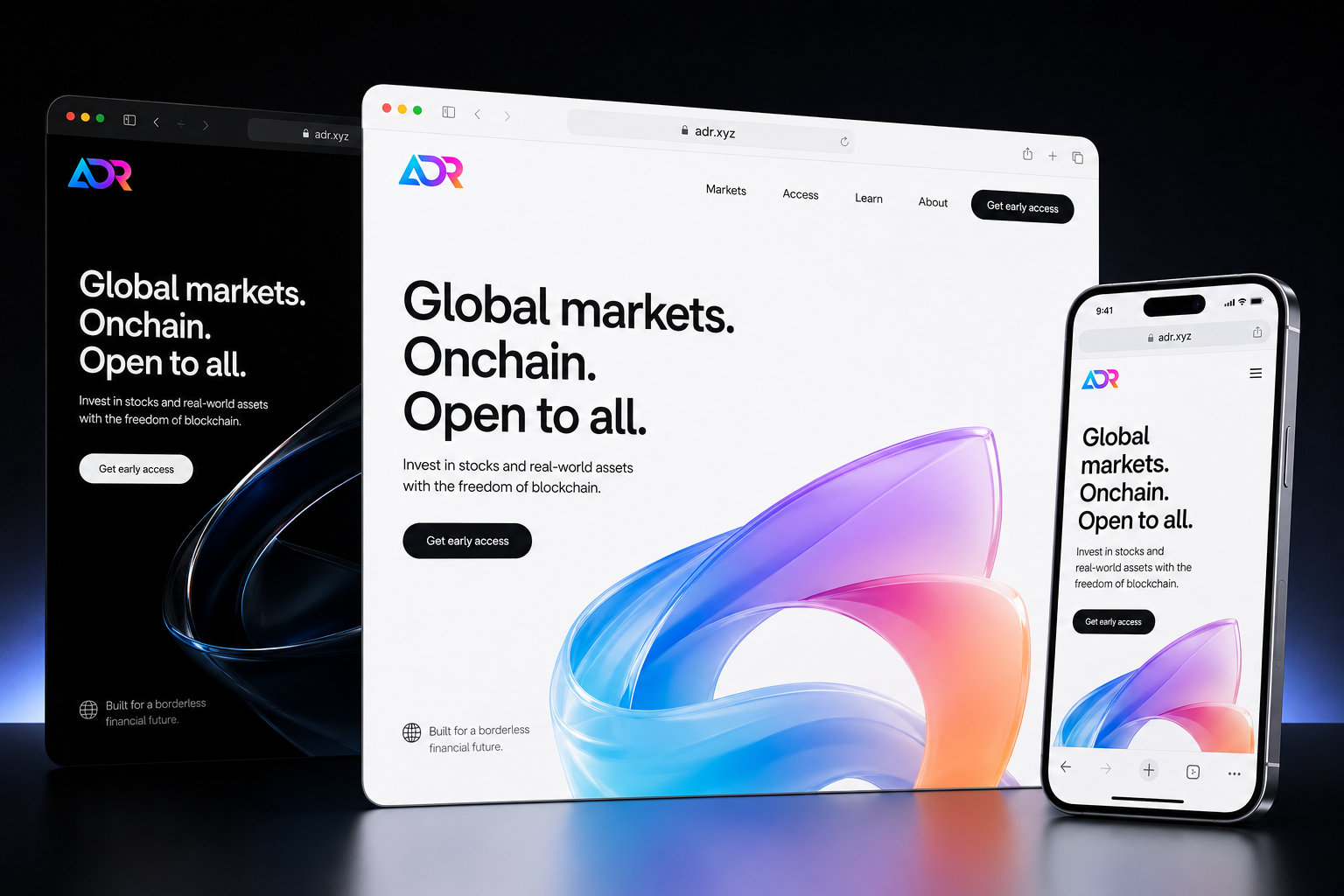 adr.xyz website concept preview