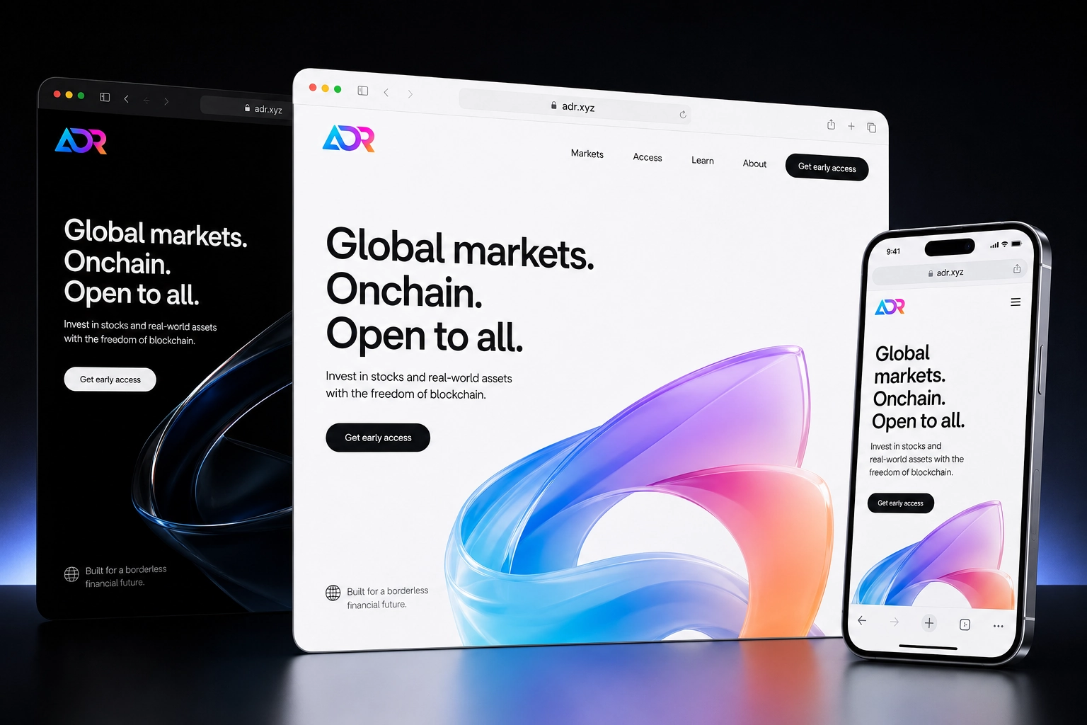 adr.xyz website concept preview