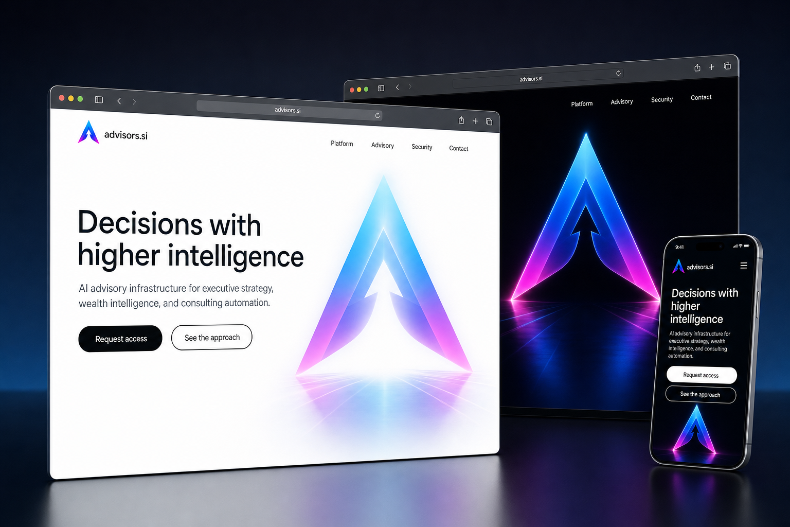 advisors.si website concept preview