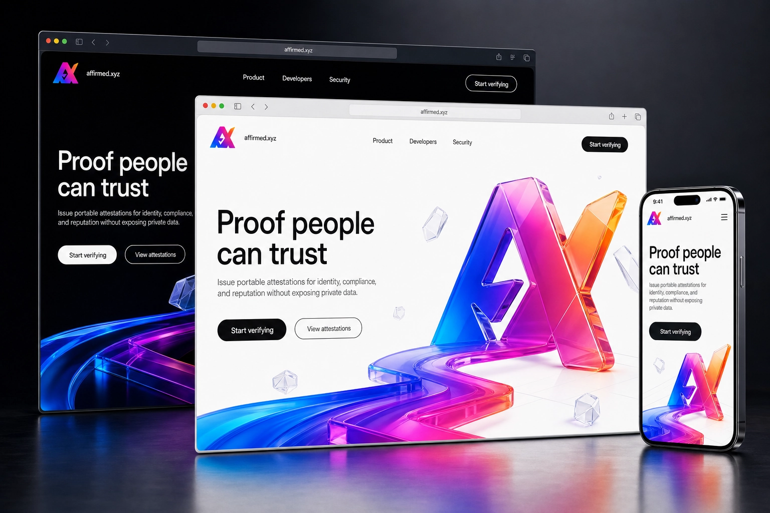 affirmed.xyz website concept preview