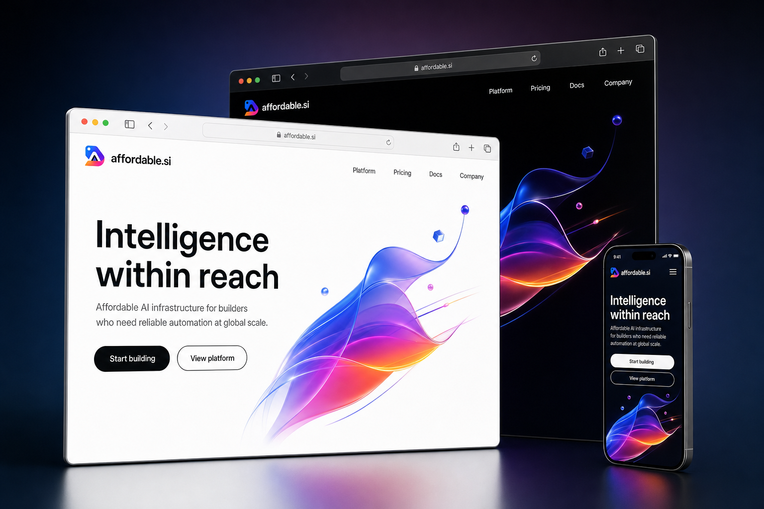 affordable.si website concept preview