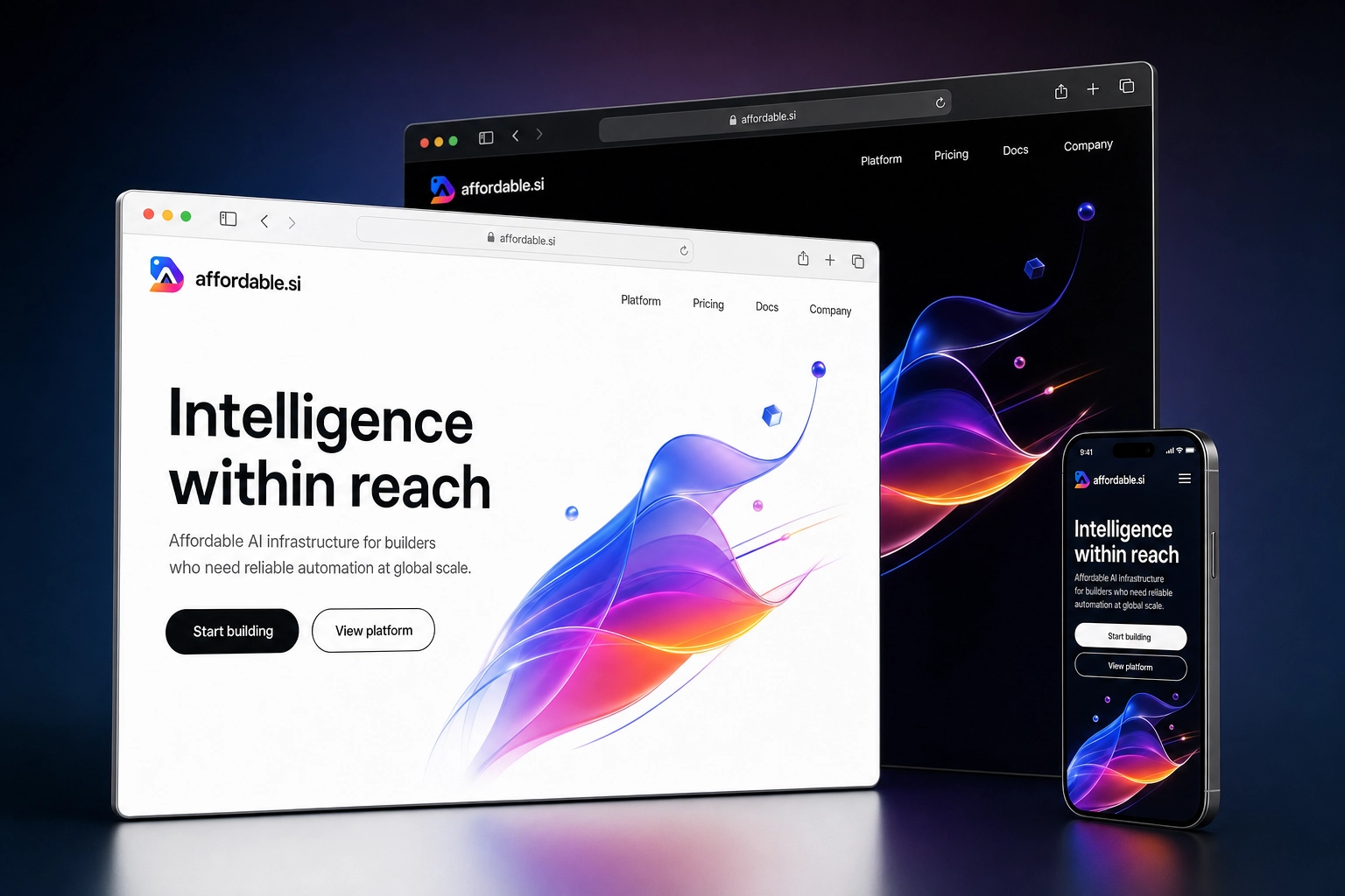 affordable.si website concept preview