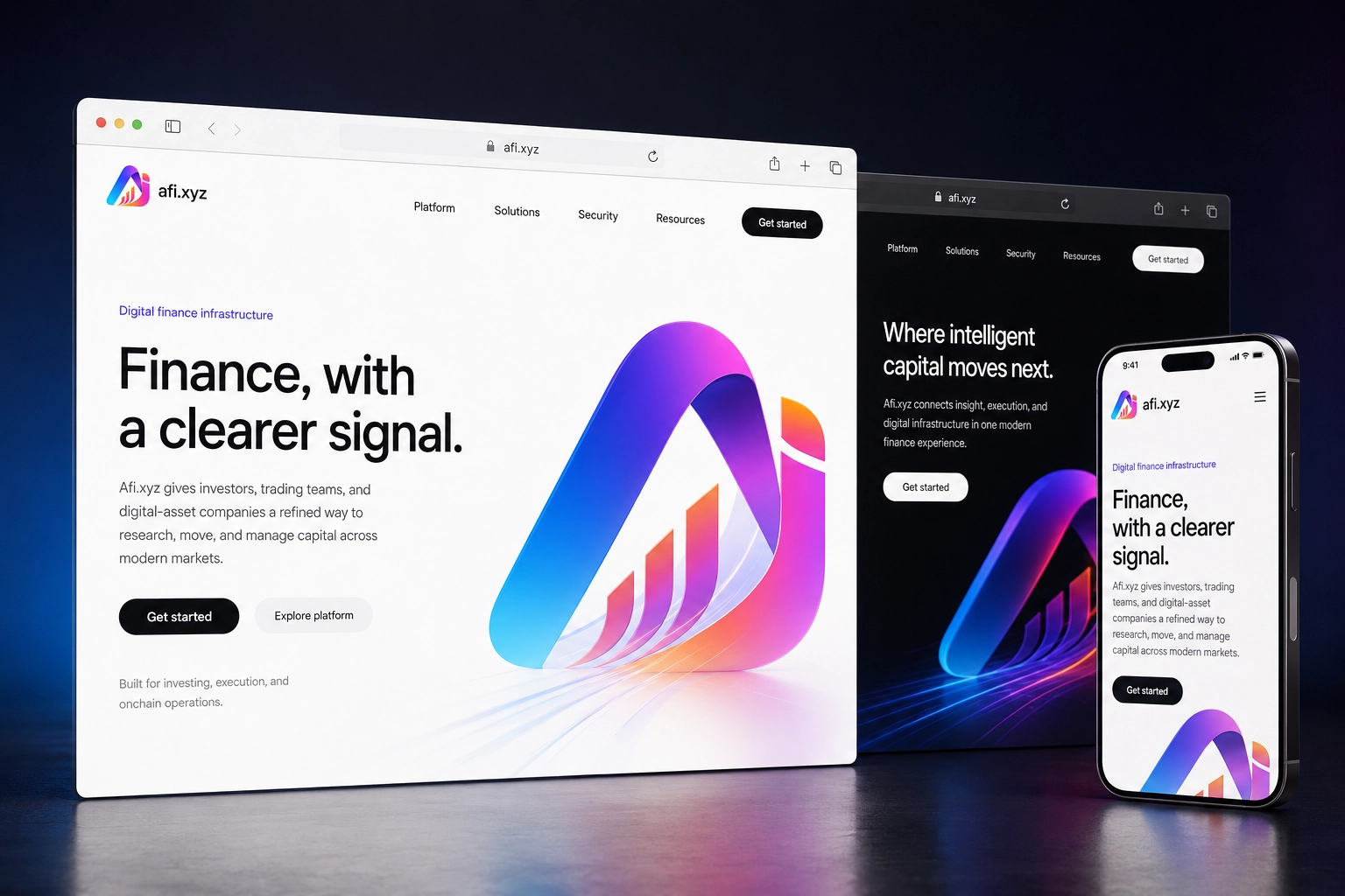 afi.xyz website concept preview