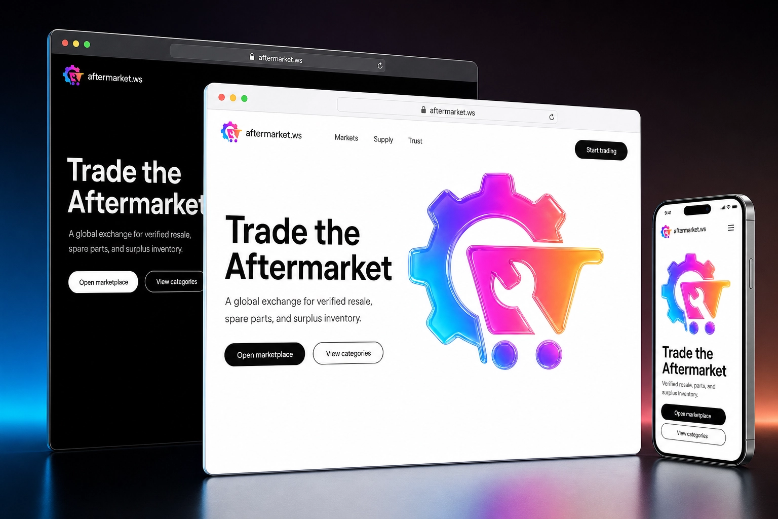 aftermarket.ws website concept preview