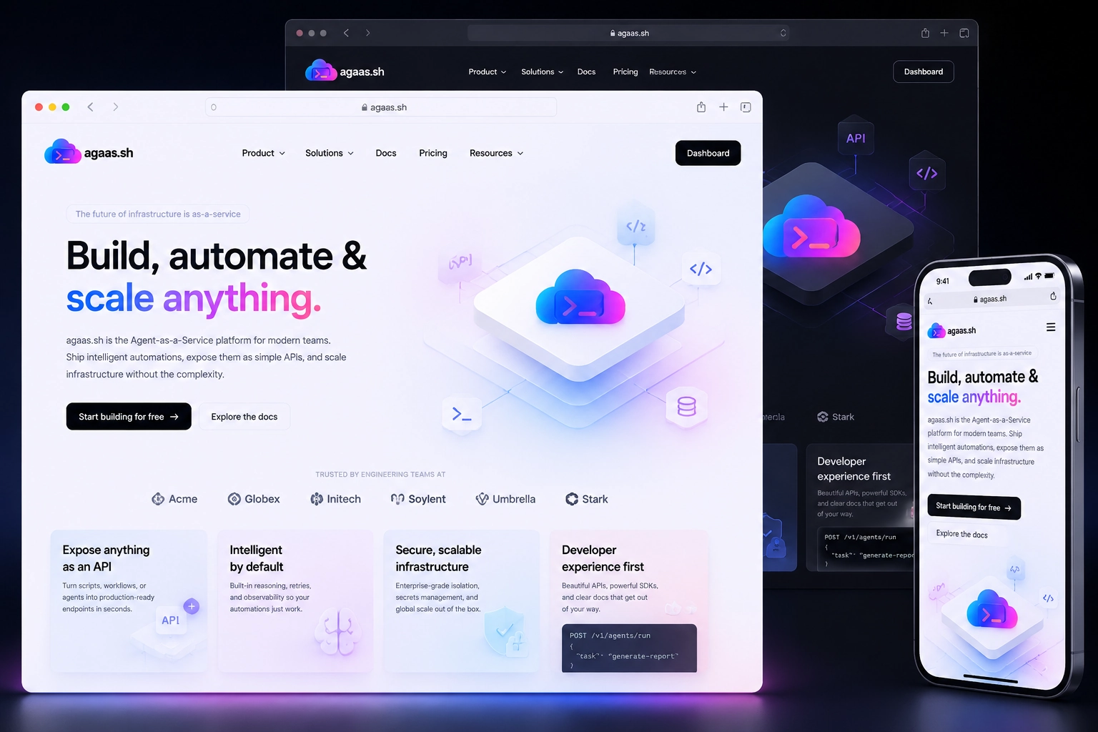 agaas.sh website concept preview