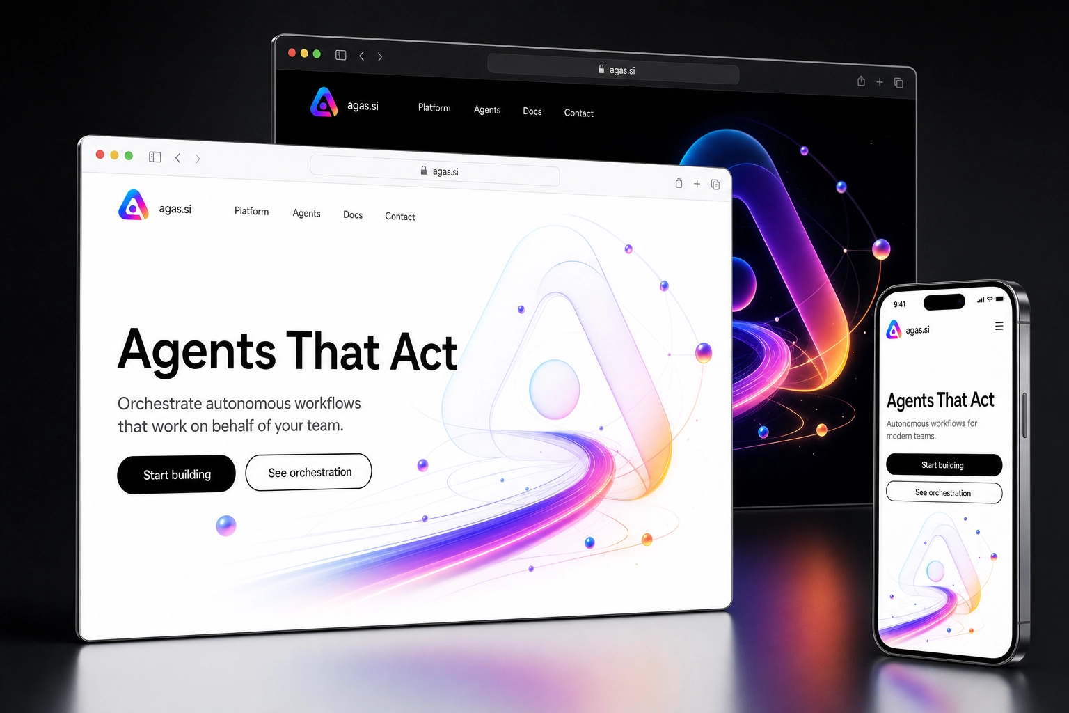 agas.si website concept preview