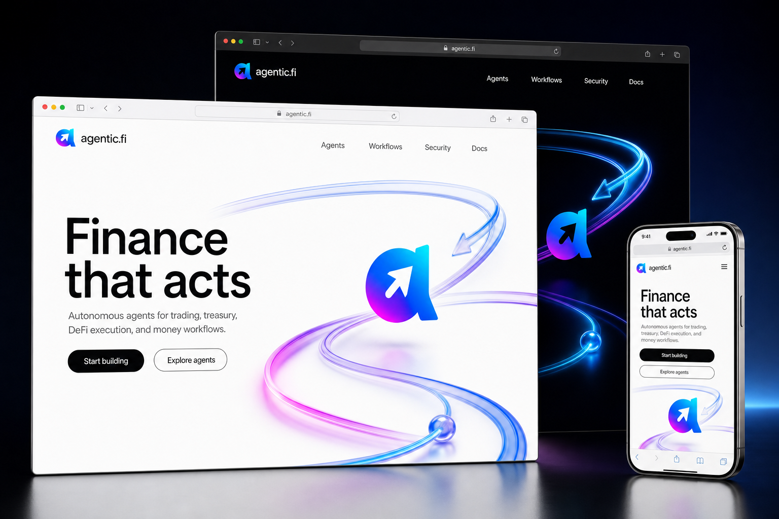 agentic.fi website concept preview enlarged