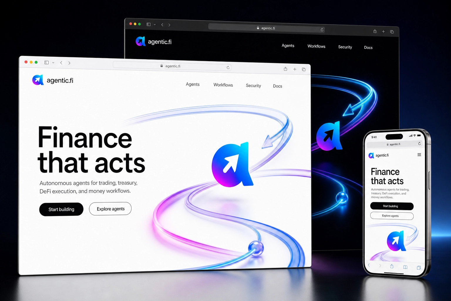 agentic.fi website concept preview