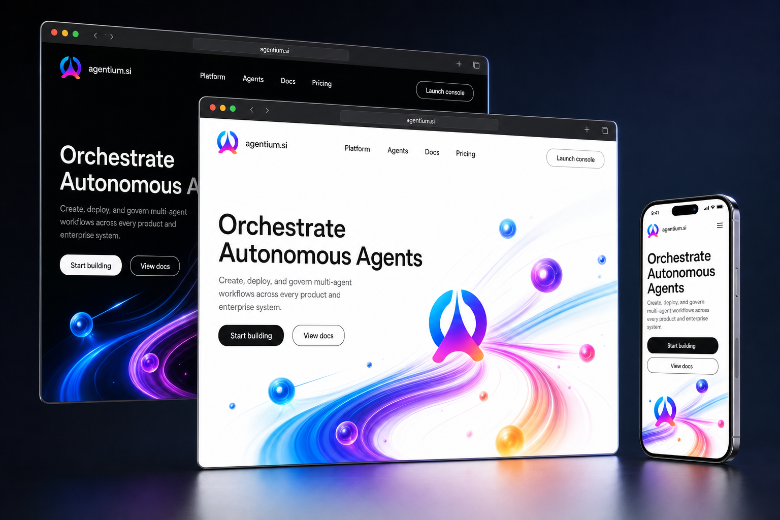 agentium.si website concept preview