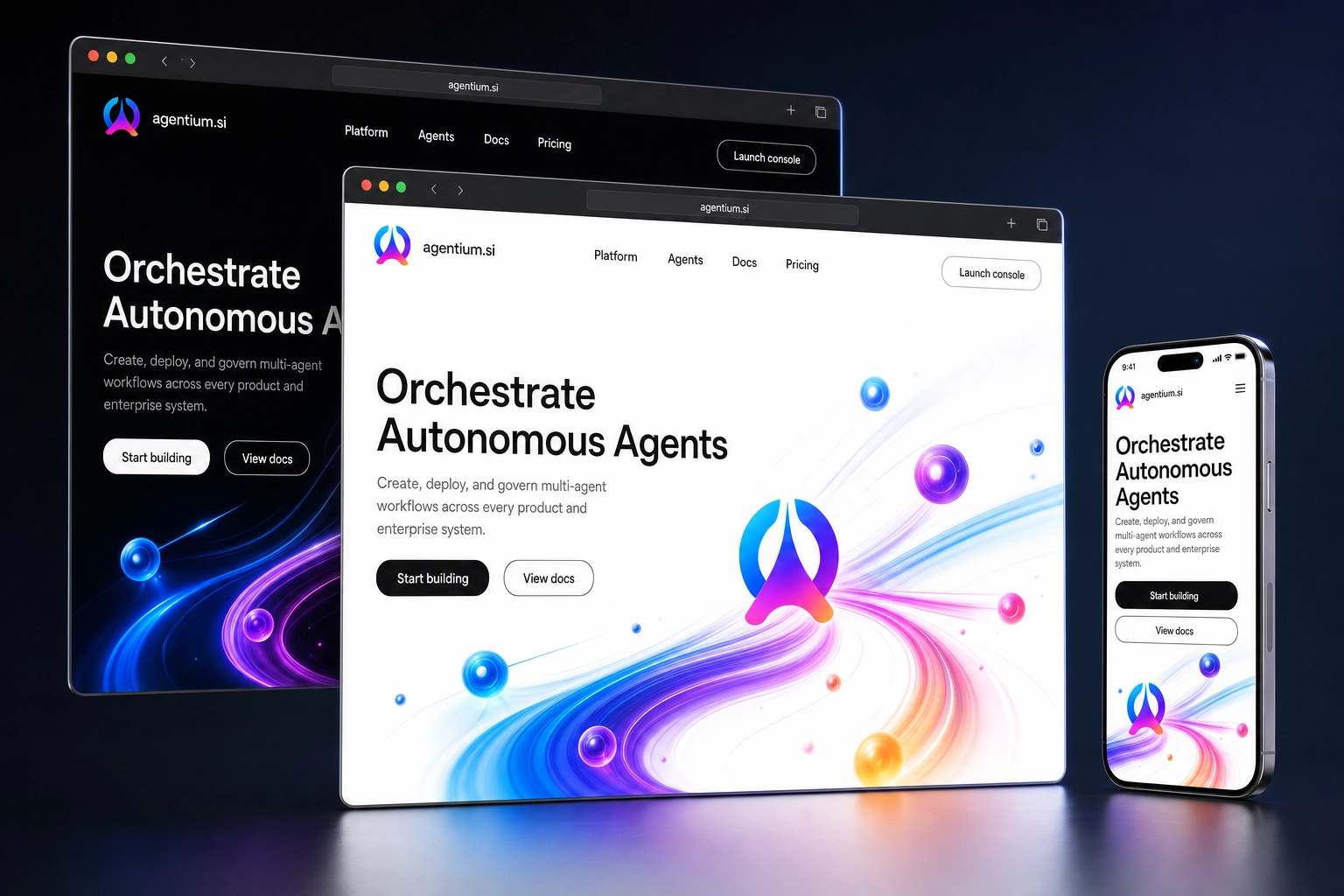 agentium.si website concept preview