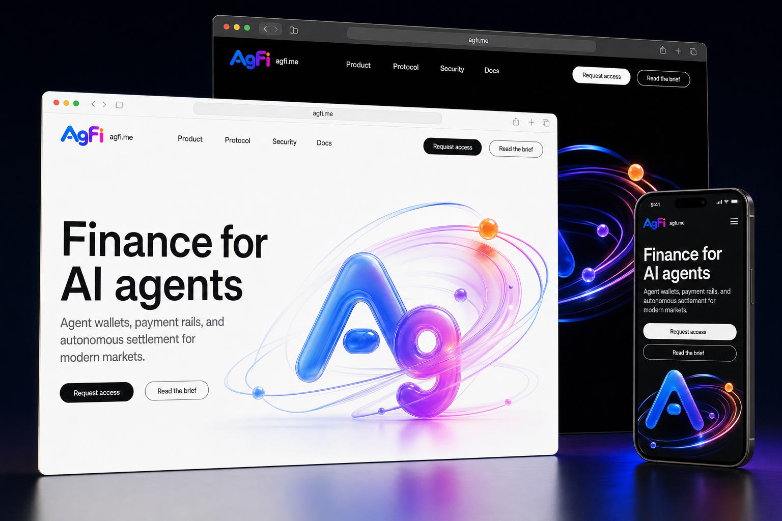 agfi.me website concept preview enlarged