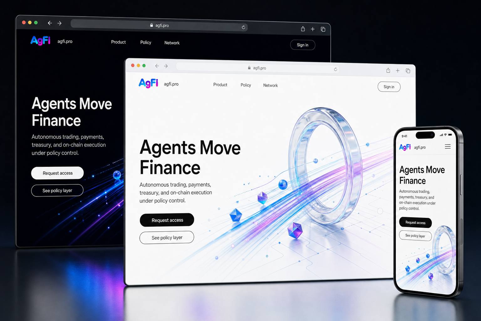 agfi.pro website concept preview enlarged