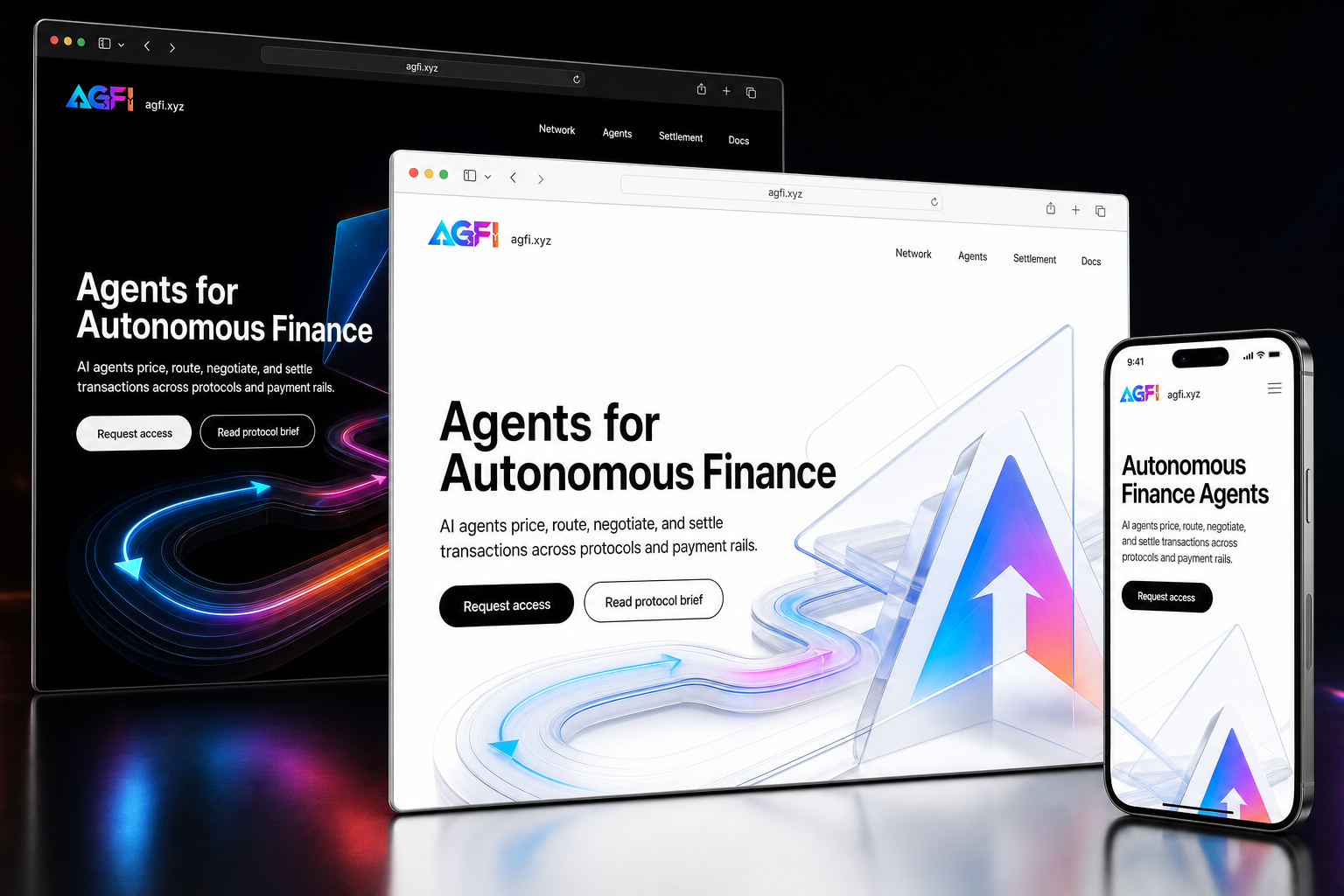 agfi.xyz website concept preview enlarged