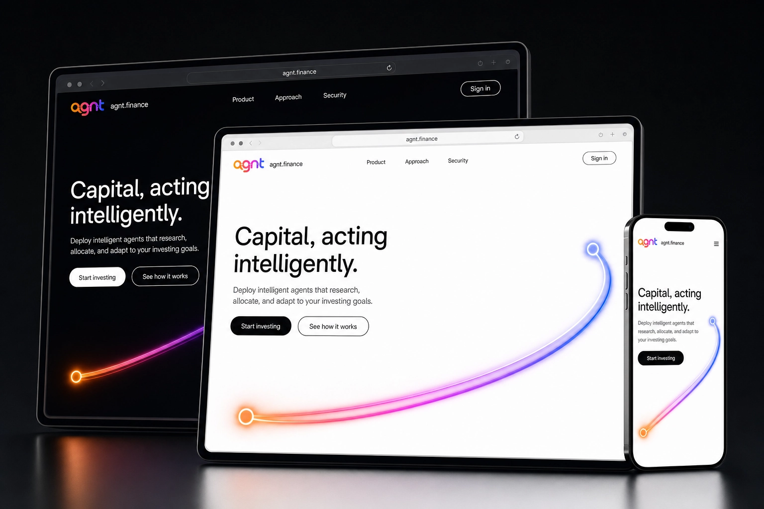 agnt.finance website concept preview