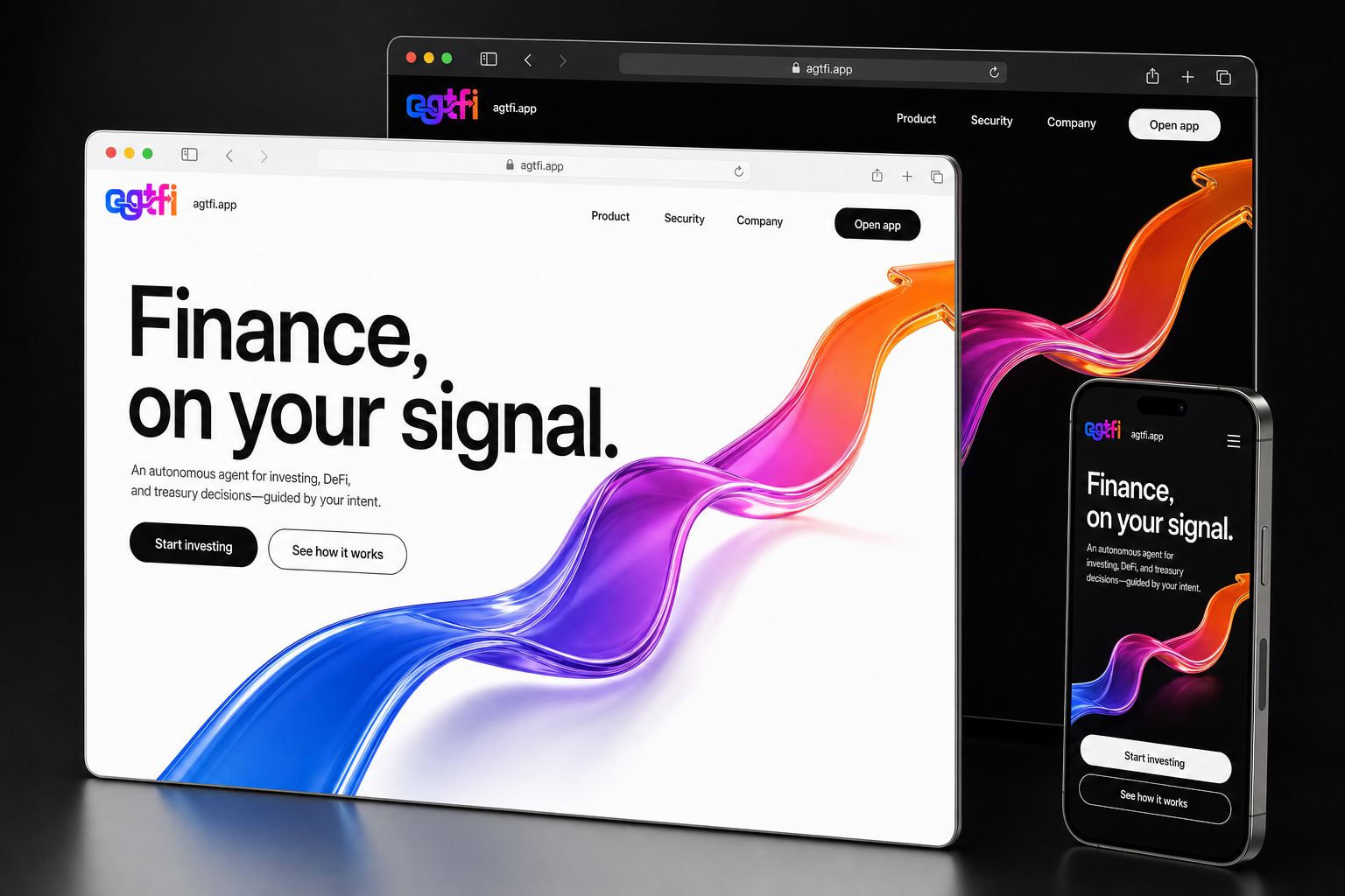 agtfi.app website concept preview enlarged