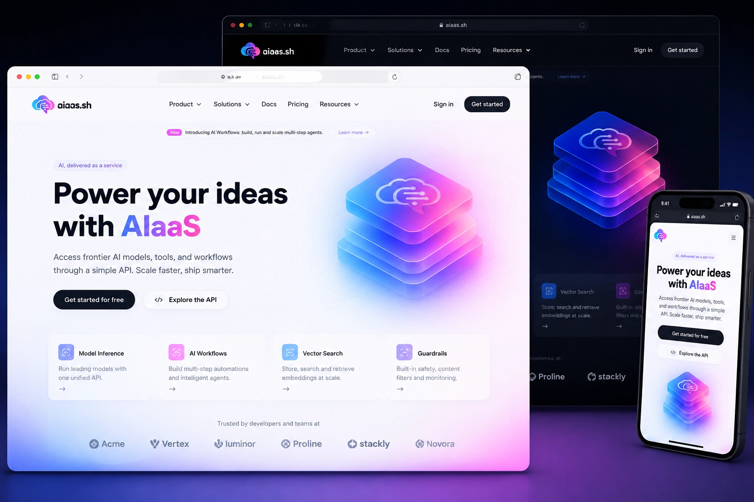aiaas.sh website concept preview