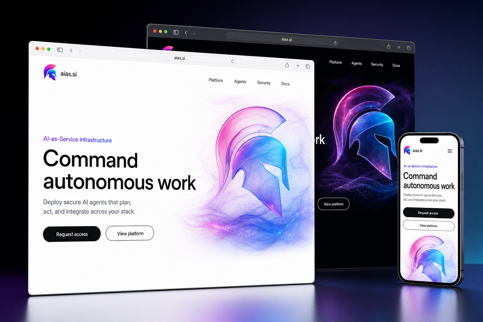 aias.si website concept preview